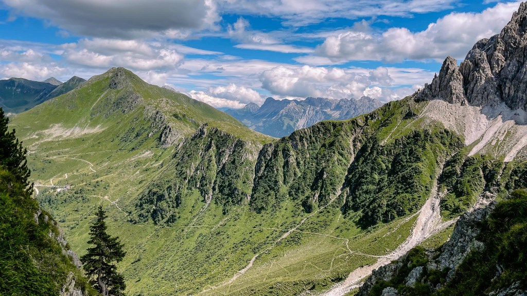 Auf dem Weg zur Porzehütte, Bergpanorama 