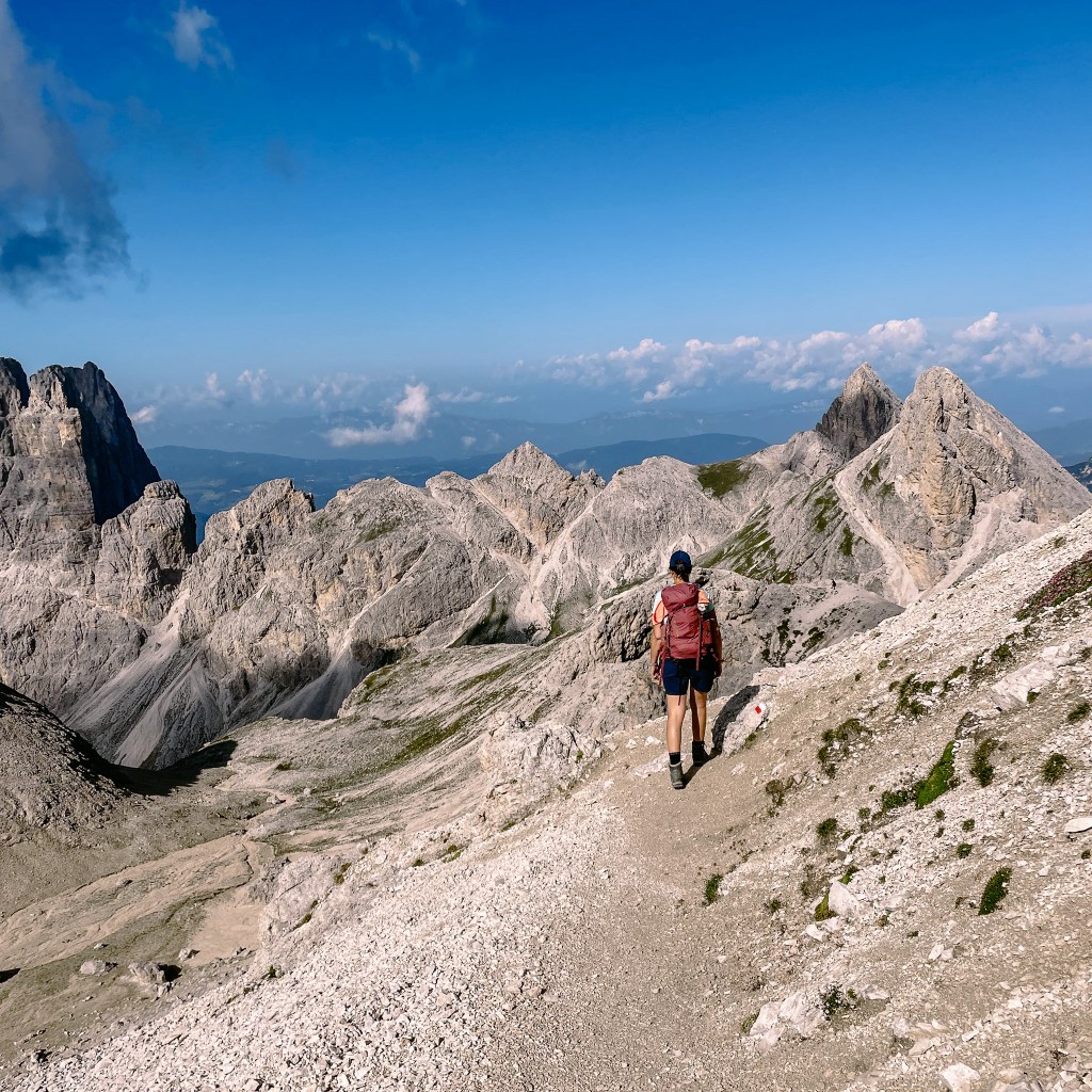 Unterwegs auf dem Weg zur Rotwandhütte, Refugio Roda Di Vael